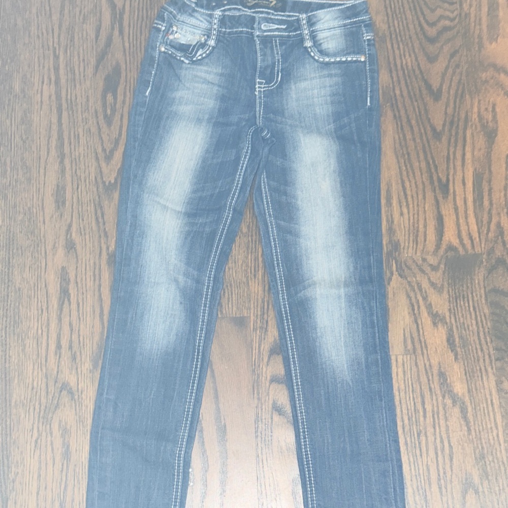 Seven7 Dark Blue Skinny Jeans